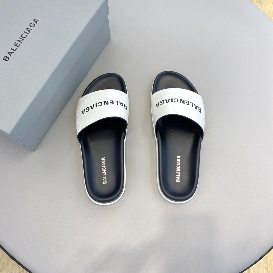 Balenciaga Slide Sandal White For Women