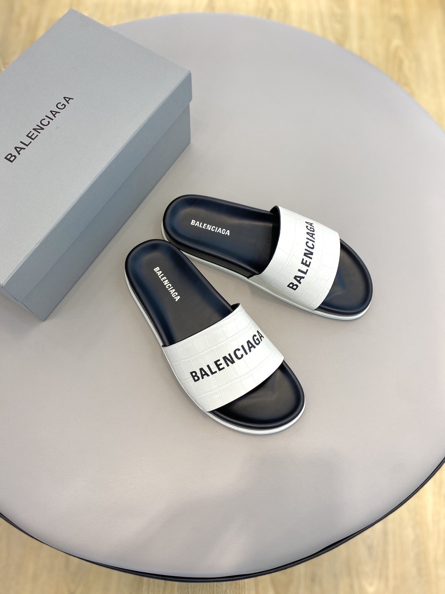 Balenciaga Slide Sandal White For Women