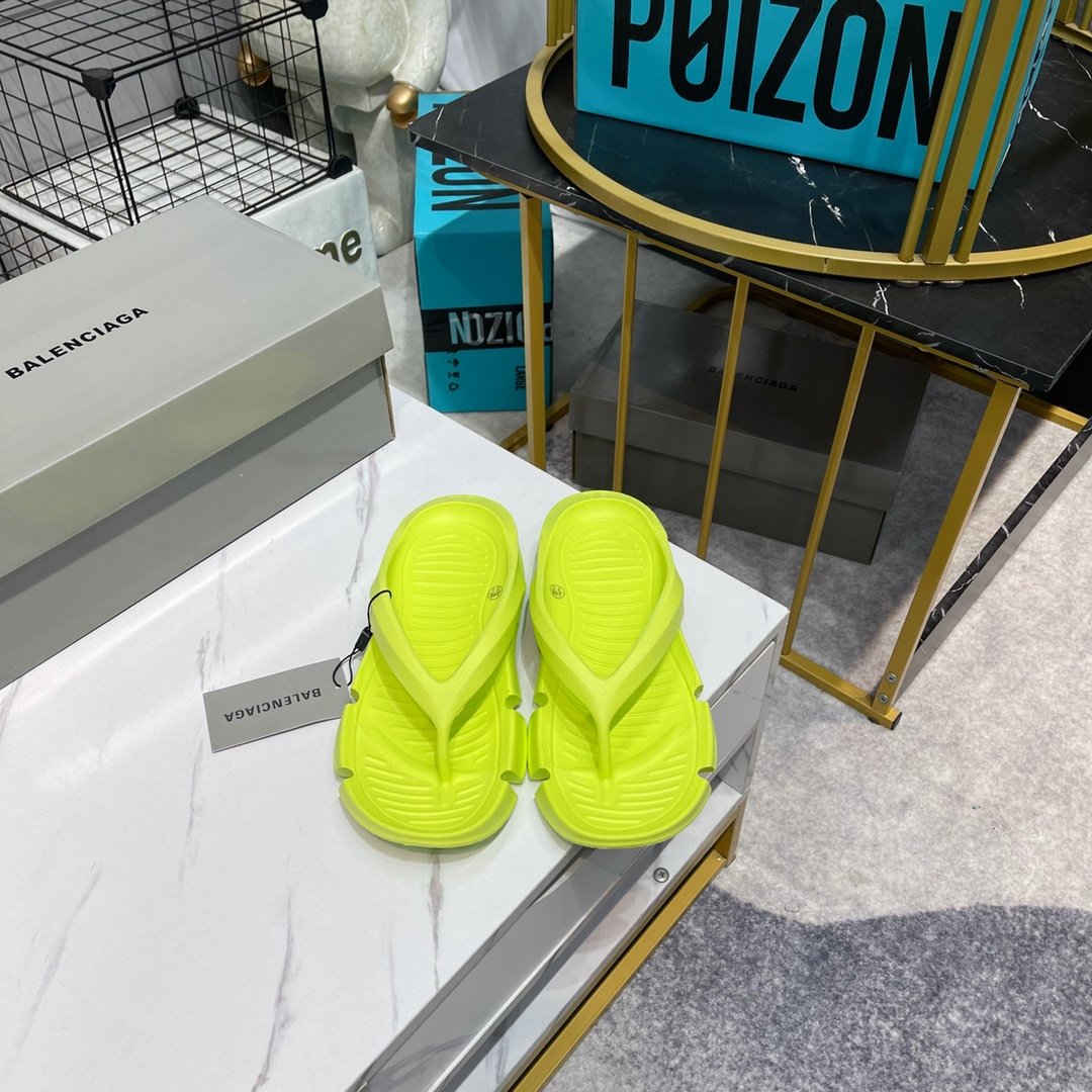 Balenciaga Slide Sandal Yellow For Women