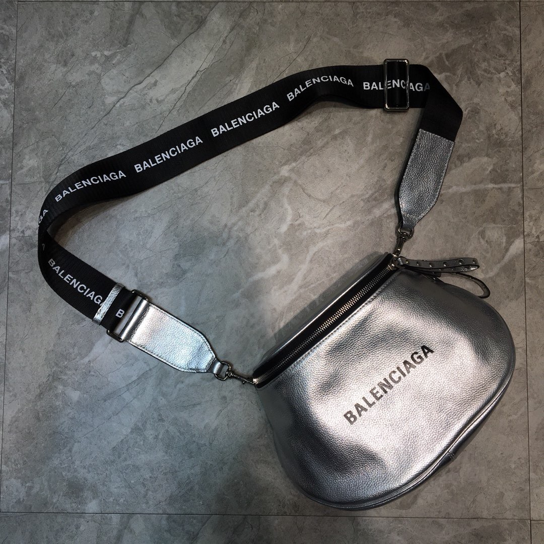 Balenciaga Sling Bag In Sliver, For Women, Women’s Bags 9.1in/23cm