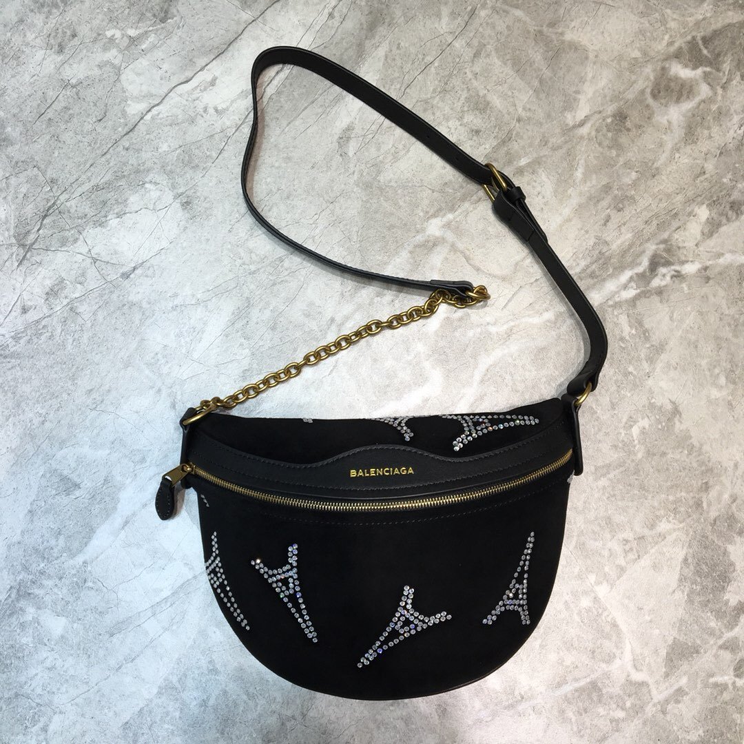 Balenciaga Souvenir XS Belt Bag In Black, For Women, Women’s Bags 9.5in/24cm
