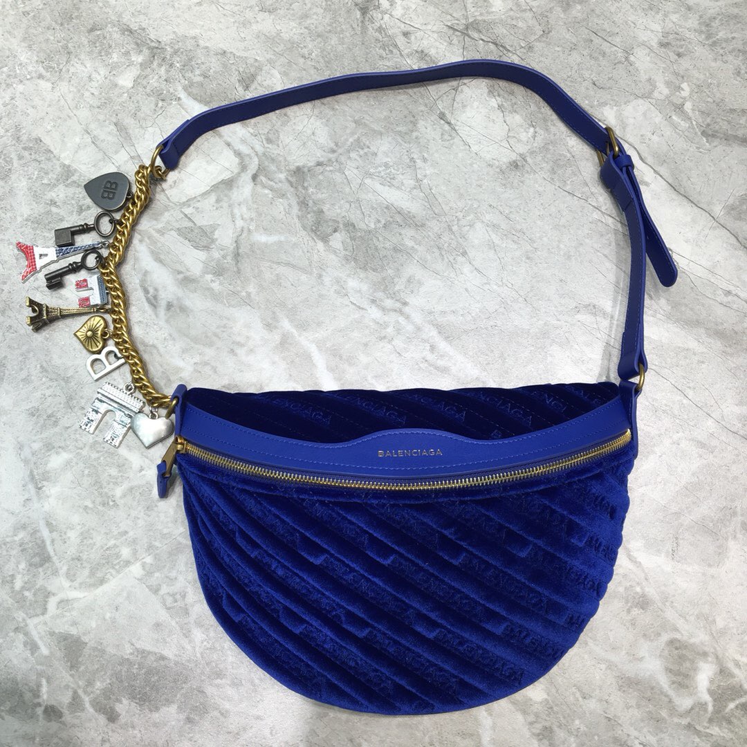 Balenciaga Souvenir XXS Belt Bag In Blue, For Women, Women’s Bags 11.8in/30cm