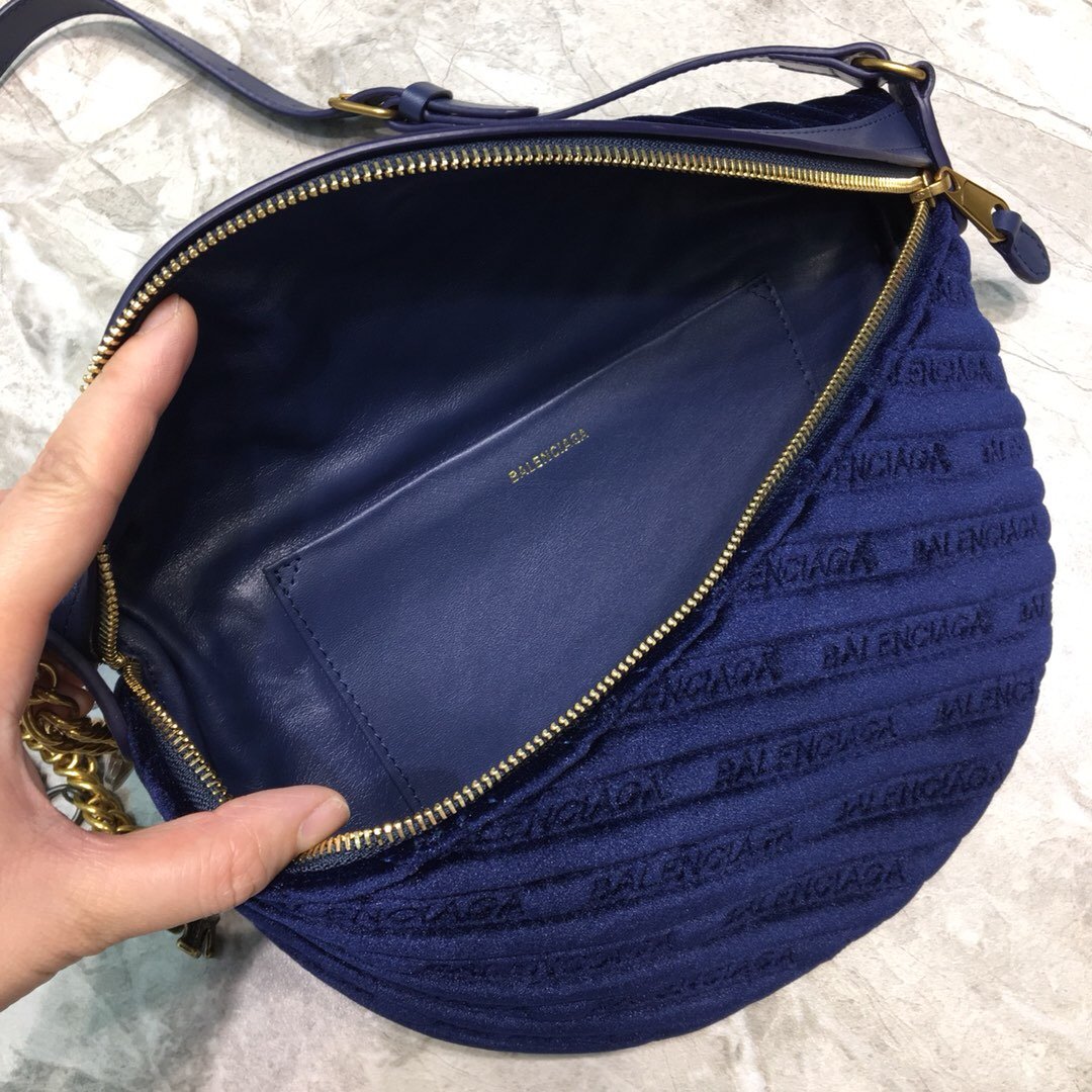 Balenciaga Souvenir XXS Belt Bag In Dark Blue, For Women, Women’s Bags 11.8in/30cm