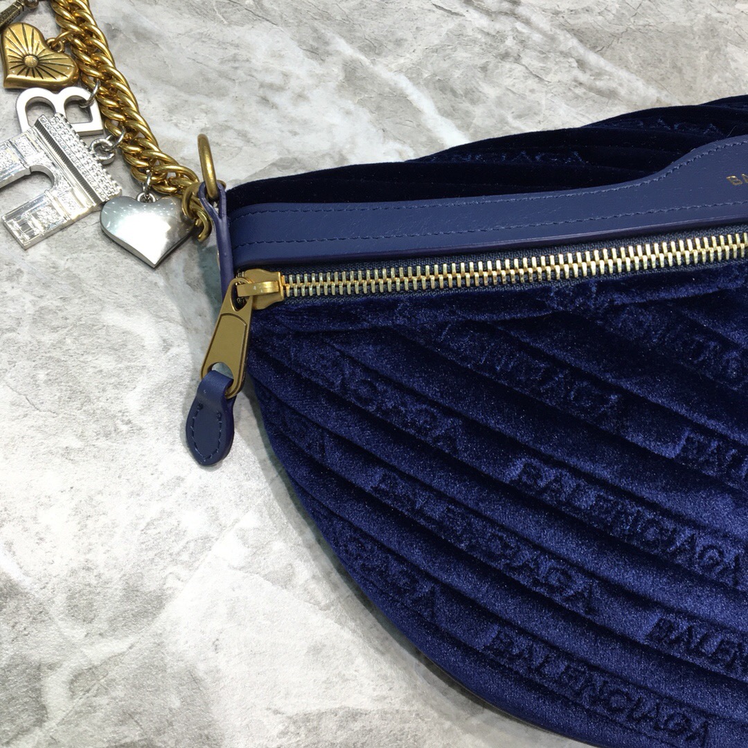 Balenciaga Souvenir XXS Belt Bag In Dark Blue, For Women, Women’s Bags 11.8in/30cm