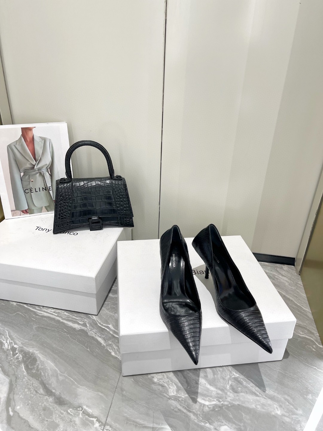 Balenciaga Square Knife 80mm Pump Black For Women