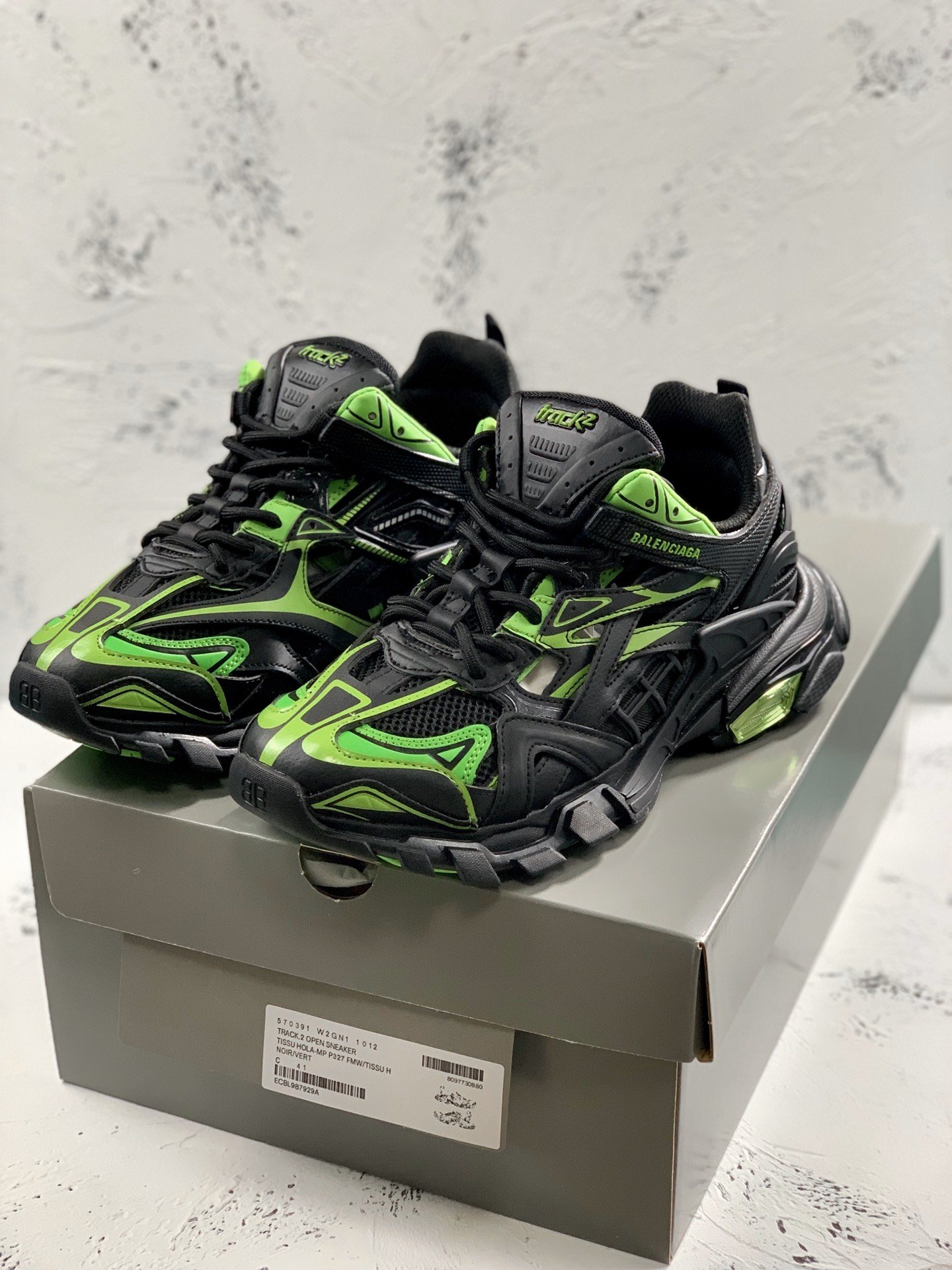 Balenciaga Track.2 Clear Sole Trainers Black For Women