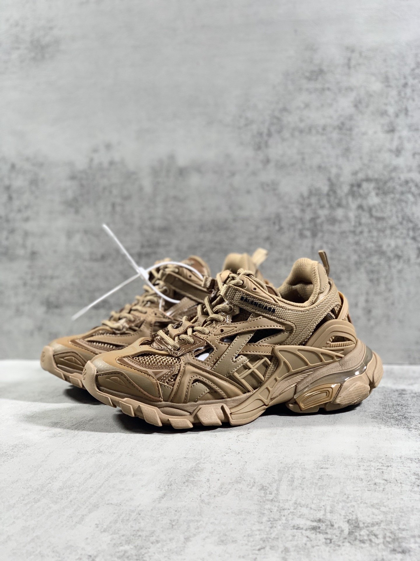 Balenciaga Track.2 Clear Sole Trainers Brown For Women