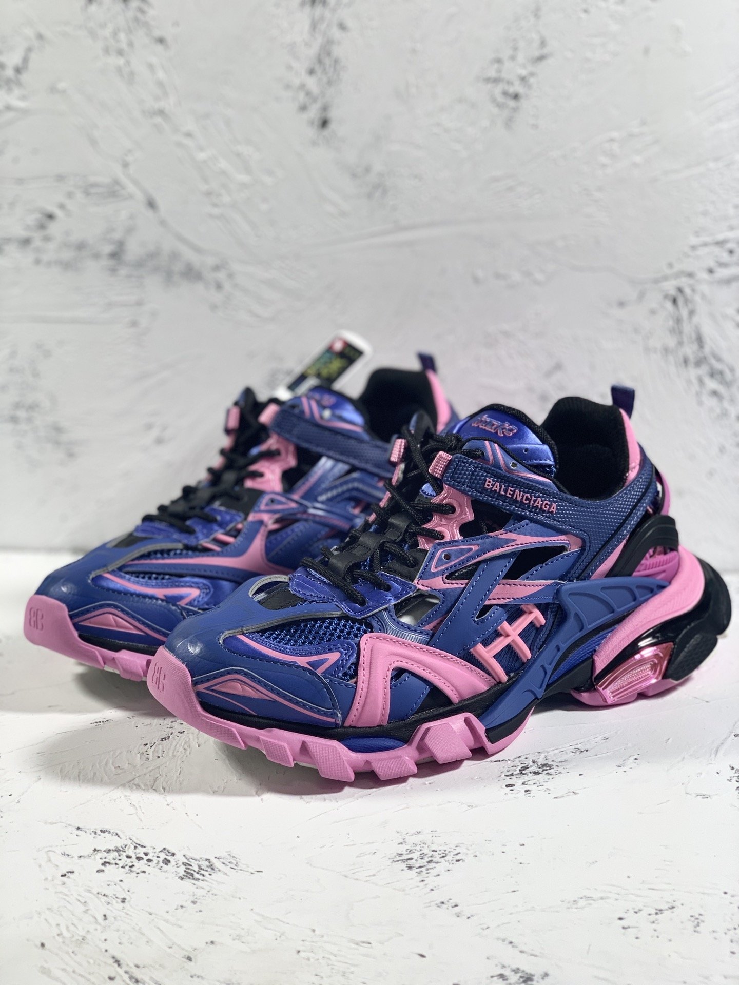 Balenciaga Track.2 Clear Sole Trainers Dark Purple For Women