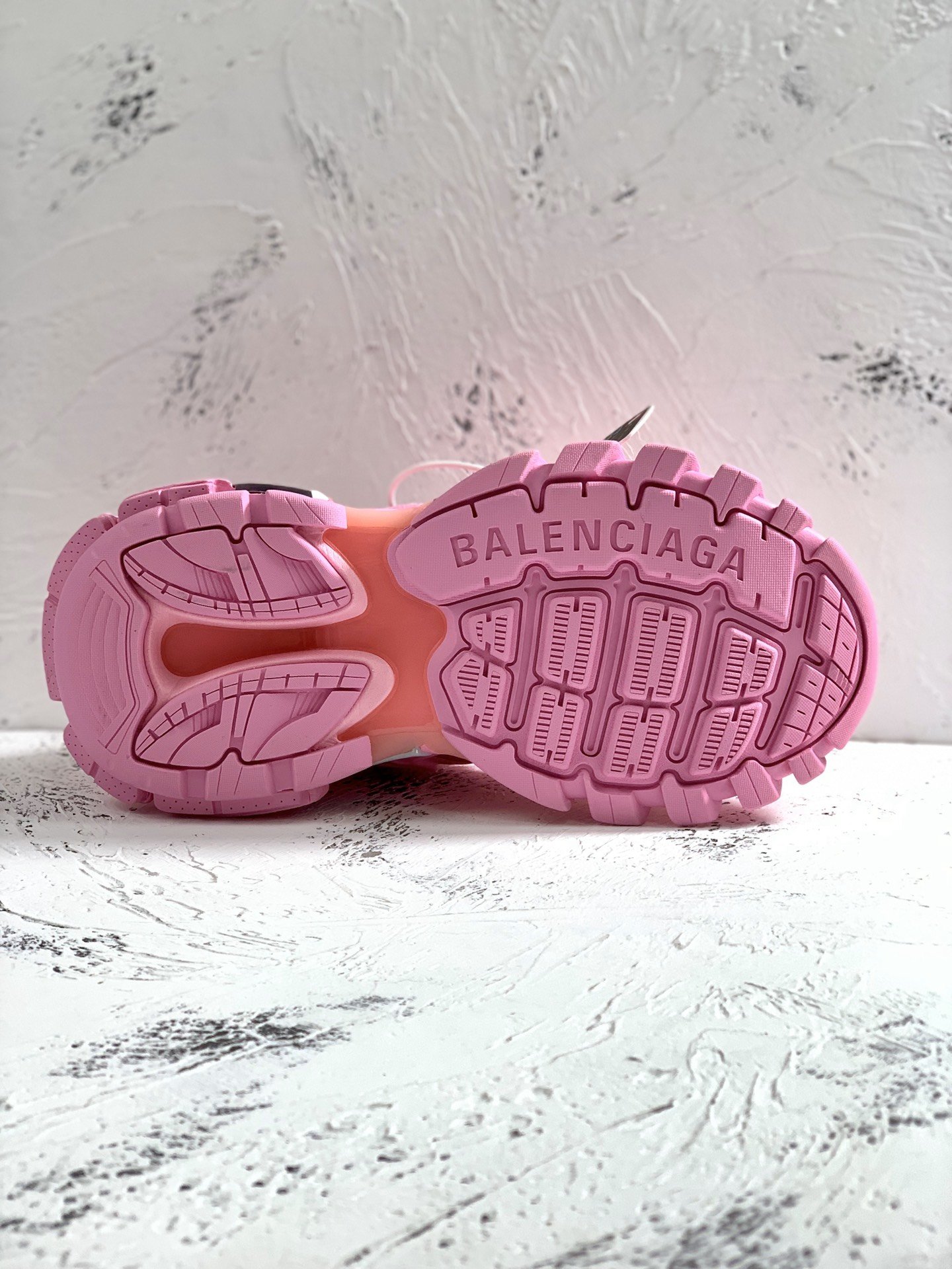 Balenciaga Track.2 Clear Sole Trainers Pink For Women