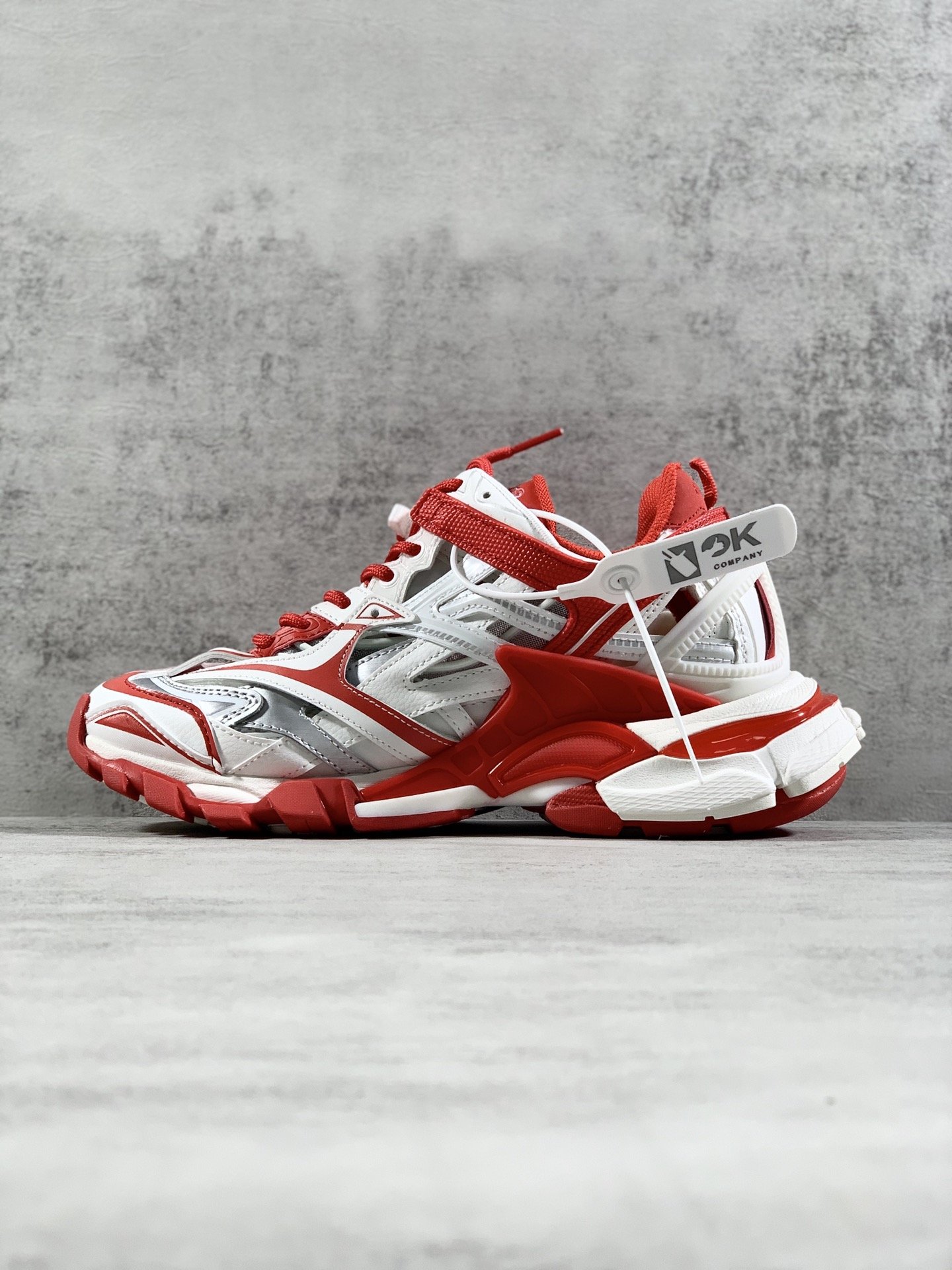 Balenciaga Track.2 Clear Sole Trainers White/Red For Women