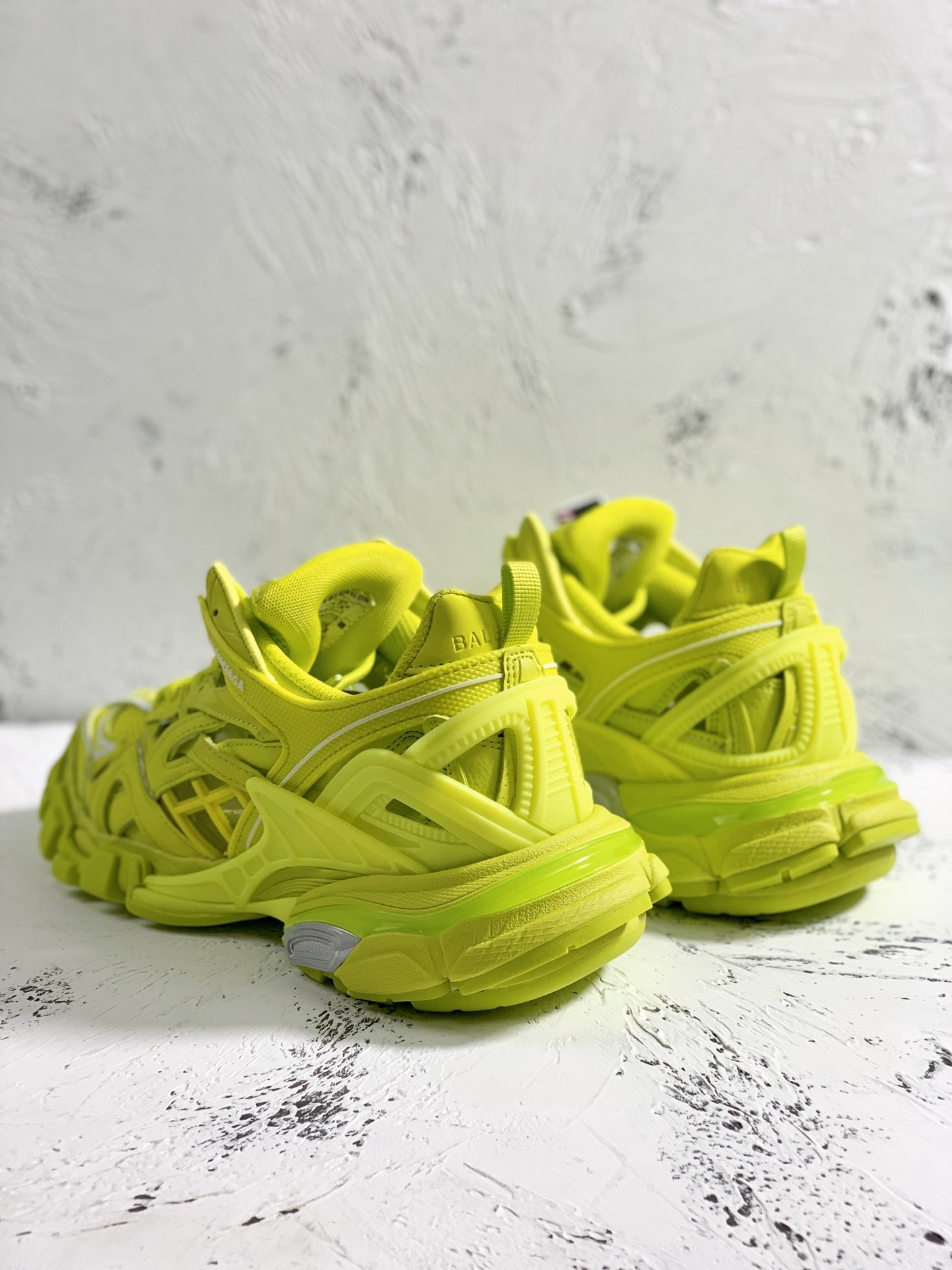 Balenciaga Track.2 Clear Sole Trainers Yellow For Women