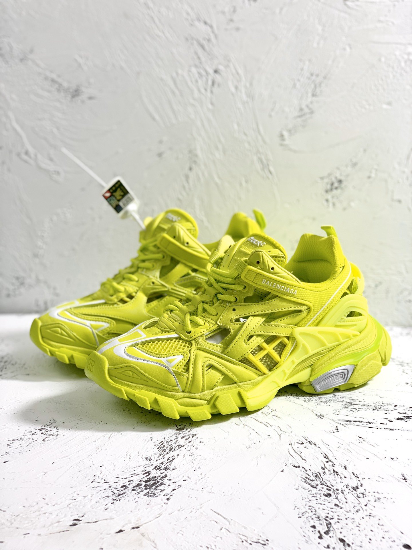 Balenciaga Track.2 Clear Sole Trainers Yellow For Women