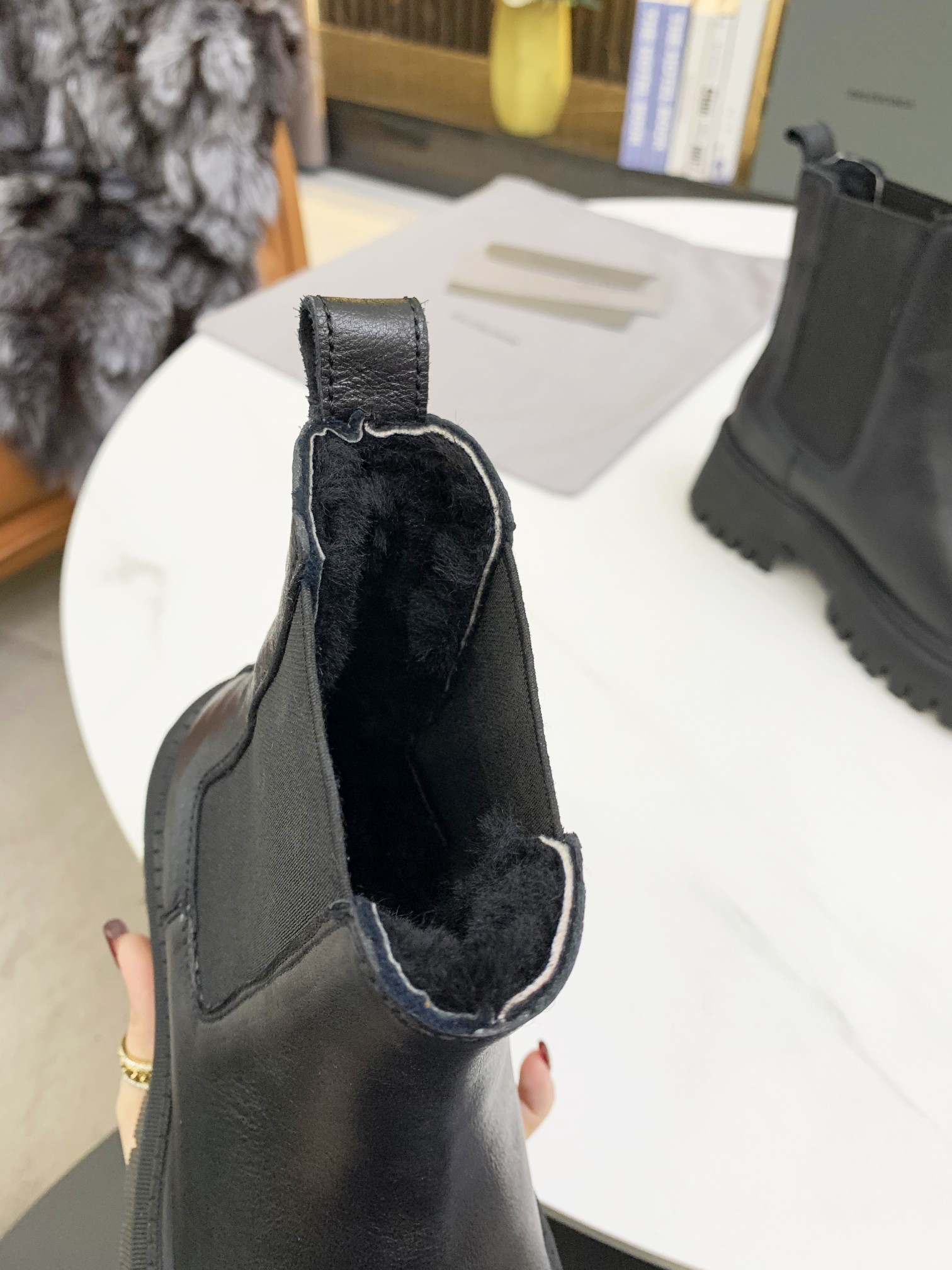 Balenciaga Tractor 20mm Boot Black For Women 641399WA8E91000