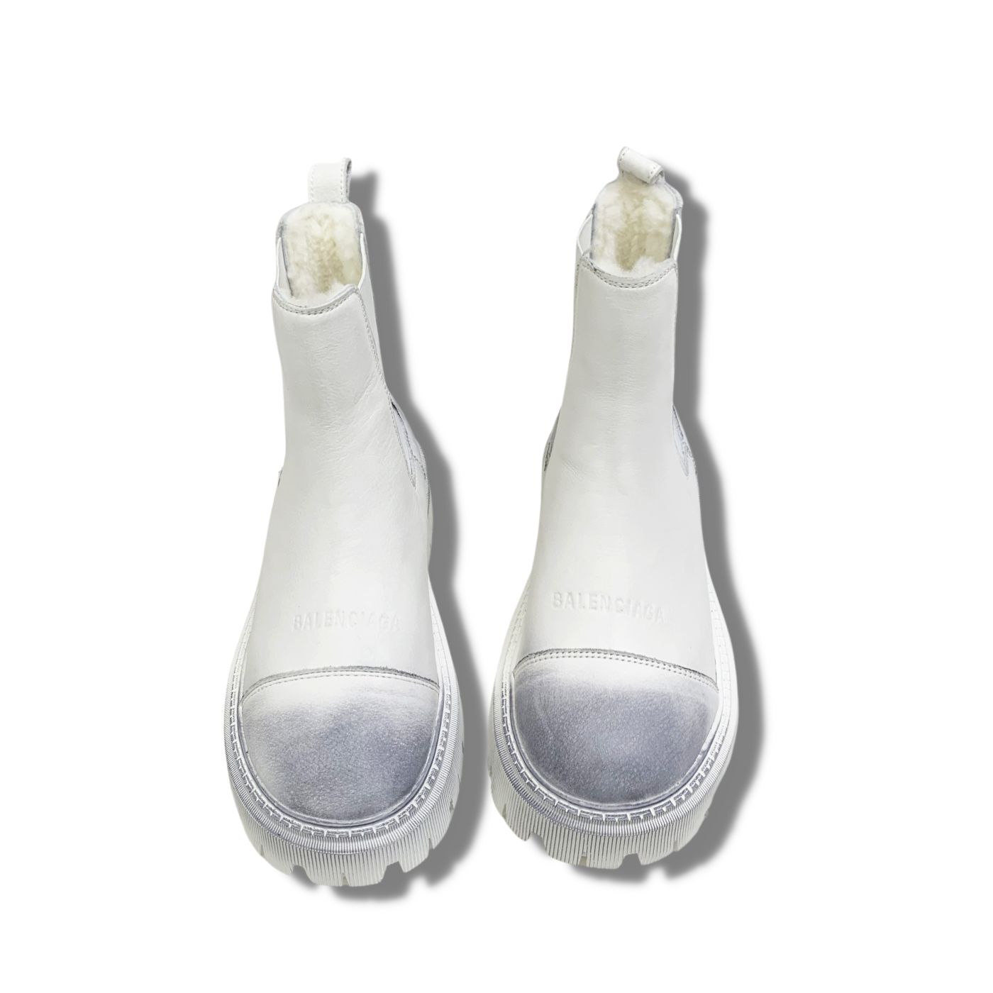 Balenciaga Tractor 20mm Boot White For Women