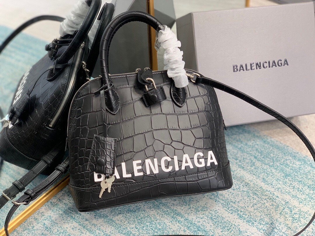 Balenciaga Ville Small Handbag In Black, For Women, Women’s Bags 10.2in/26cm