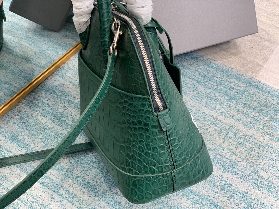 Balenciaga Ville Small Handbag In Dark Green, For Women, Women’s Bags 10.2in/26cm