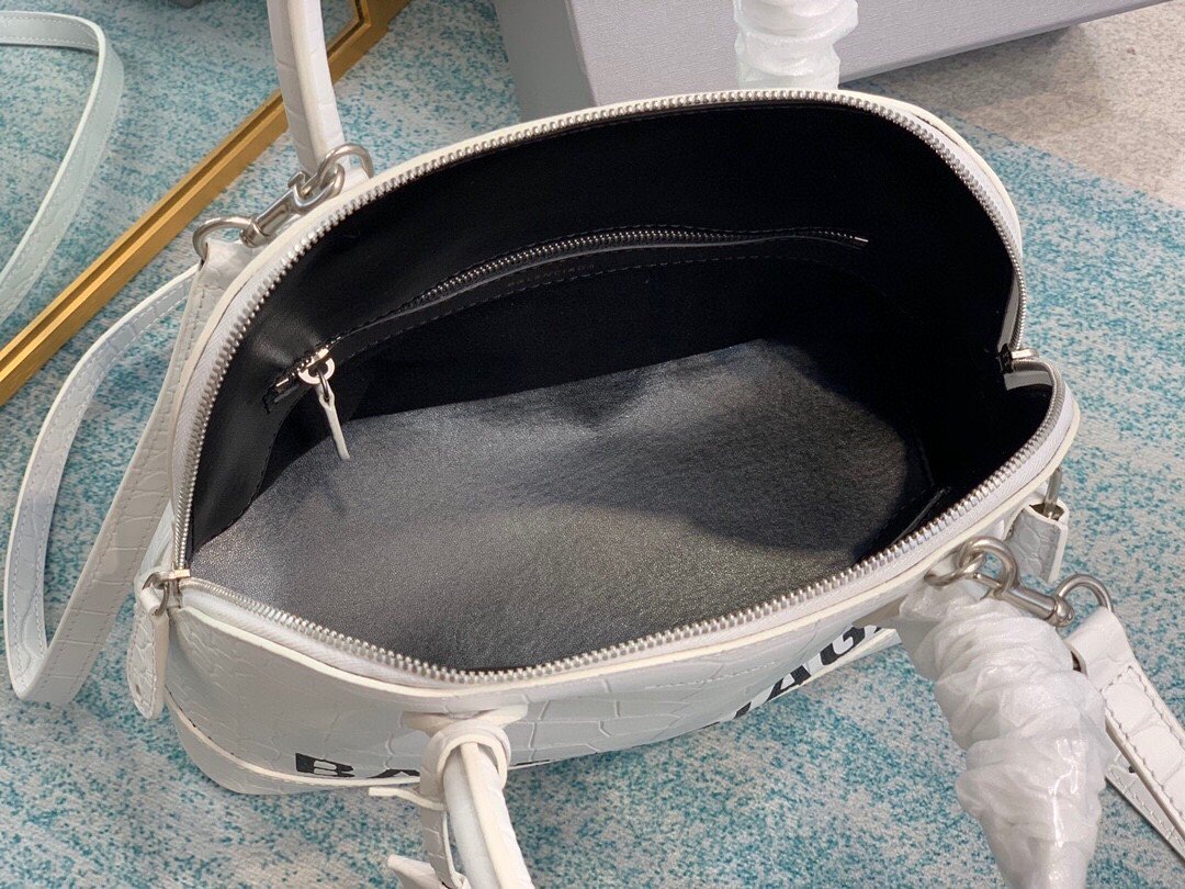 Balenciaga Ville Small Handbag In White, For Women, Women’s Bags 10.2in/26cm