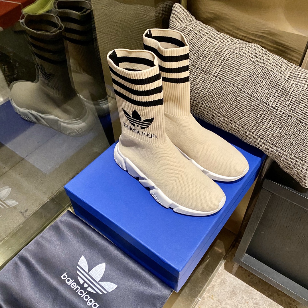 Balenciaga x Adidas Speed Trainers Beige For Women