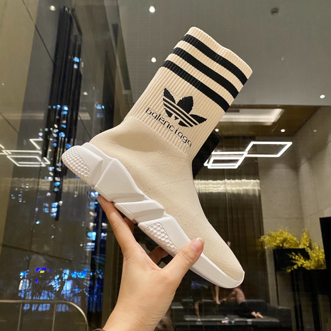 Balenciaga x Adidas Speed Trainers Beige For Women