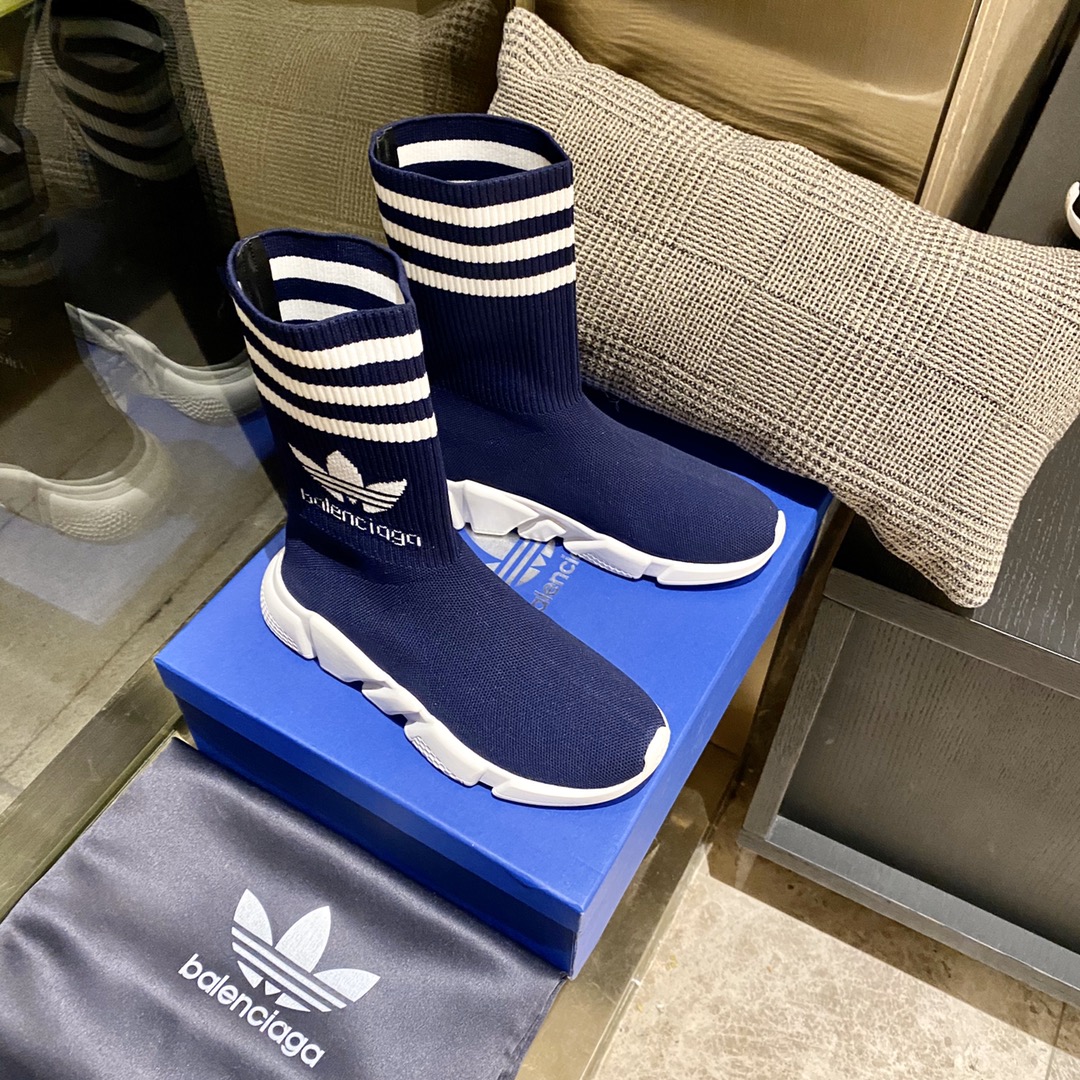 Balenciaga x Adidas Speed Trainers Dark Blue For Women