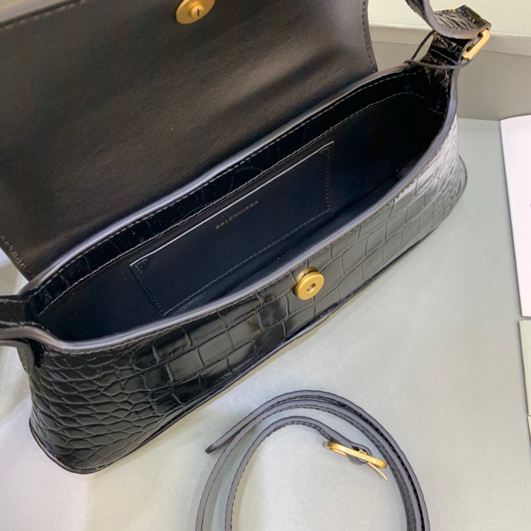 Balenciaga XX Small Flap Bag Box Black, For Women, Women’s Bags 10.6in/27cm 6956452108X1000