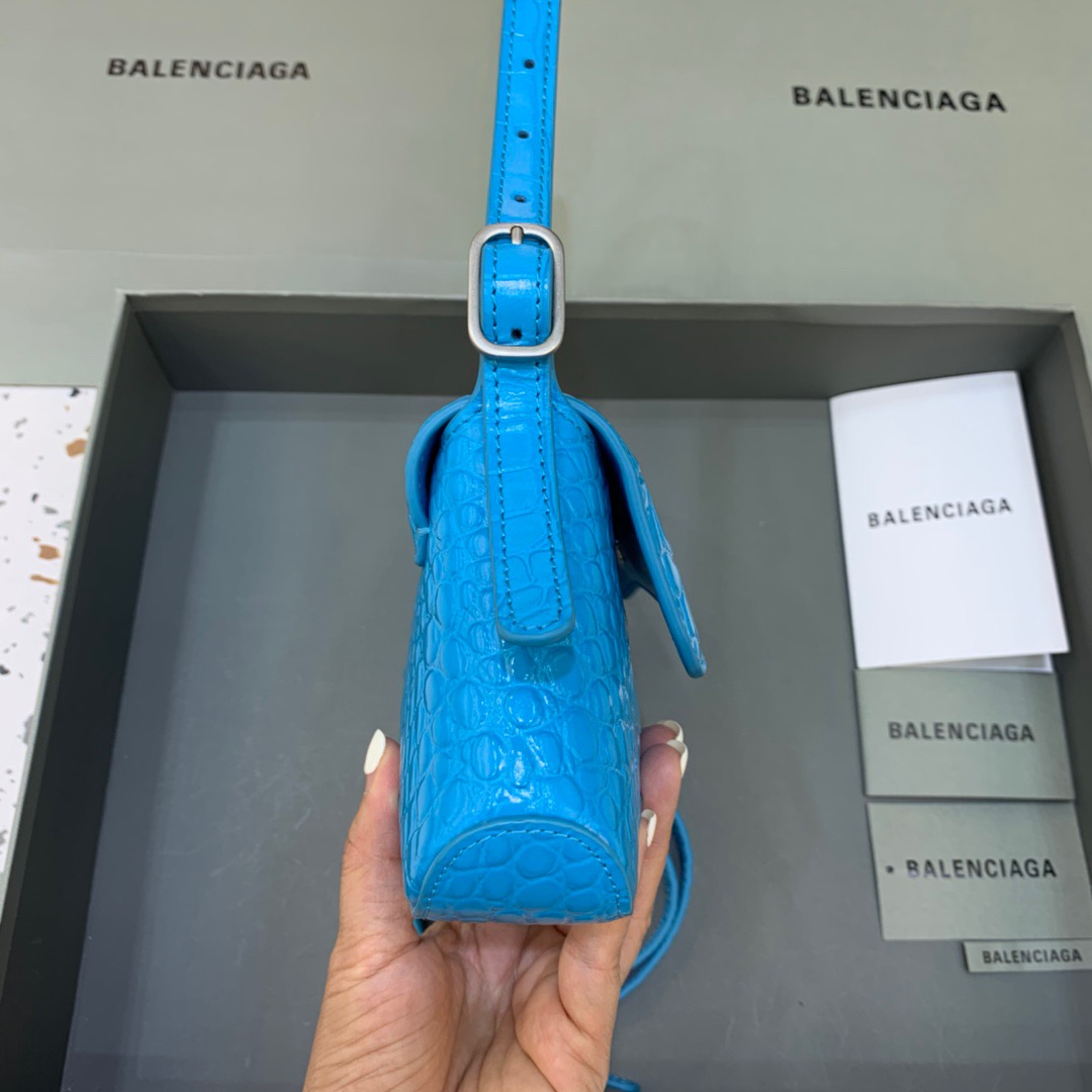 Balenciaga XX Small Flap Bag Box Blue, For Women, Women’s Bags 10.6in/27cm 6956452108Y4624