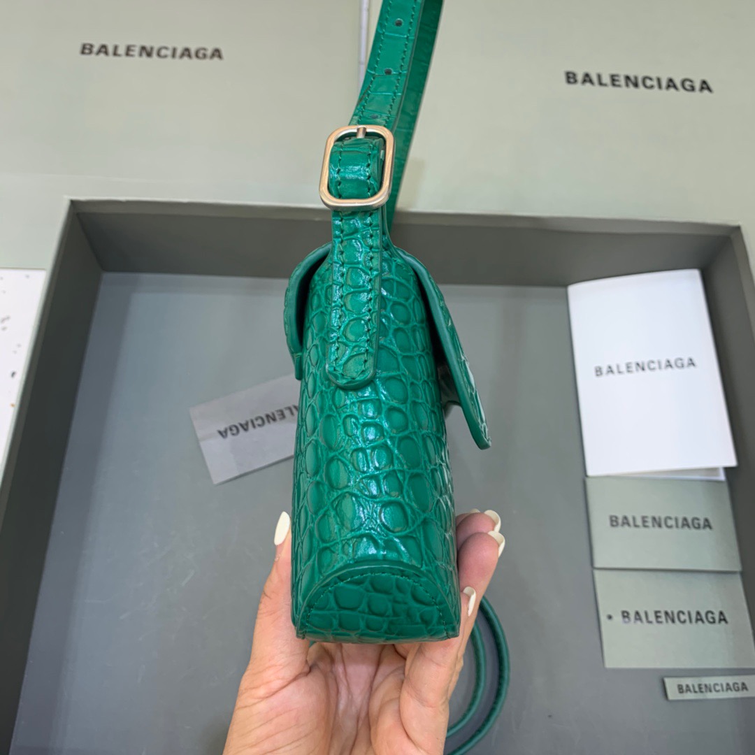 Balenciaga XX Small Flap Bag Box Green, For Women, Women’s Bags 10.6in/27cm 6956452108Y3613