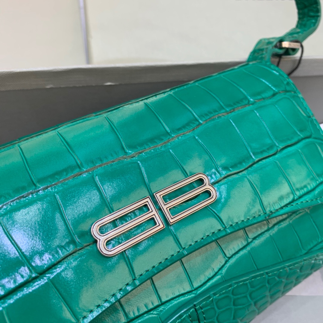 Balenciaga XX Small Flap Bag Box Green, For Women, Women’s Bags 10.6in/27cm 6956452108Y3613