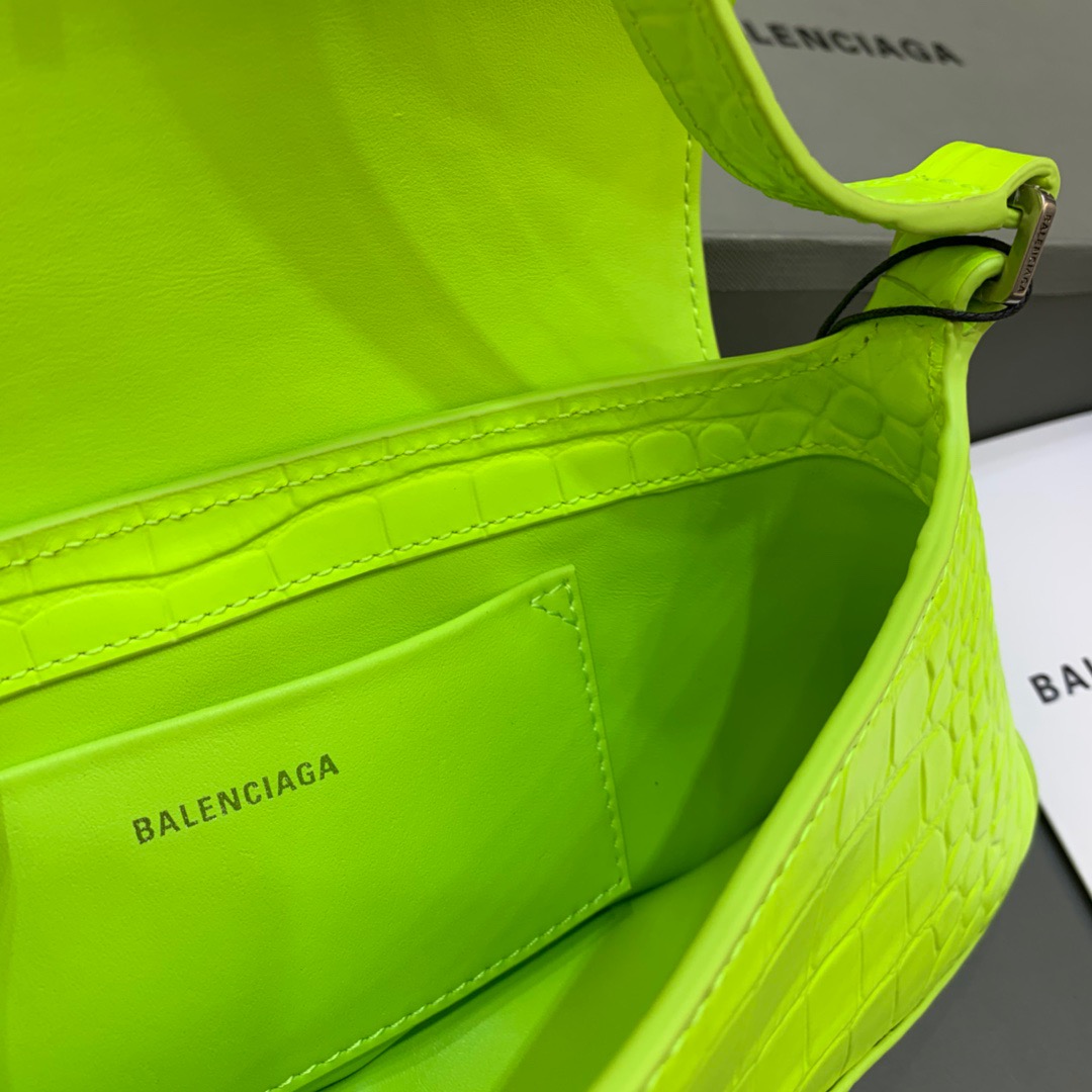 Balenciaga XX Small Flap Bag Box Green Neon, For Women, Women’s Bags 10.6in/27cm
