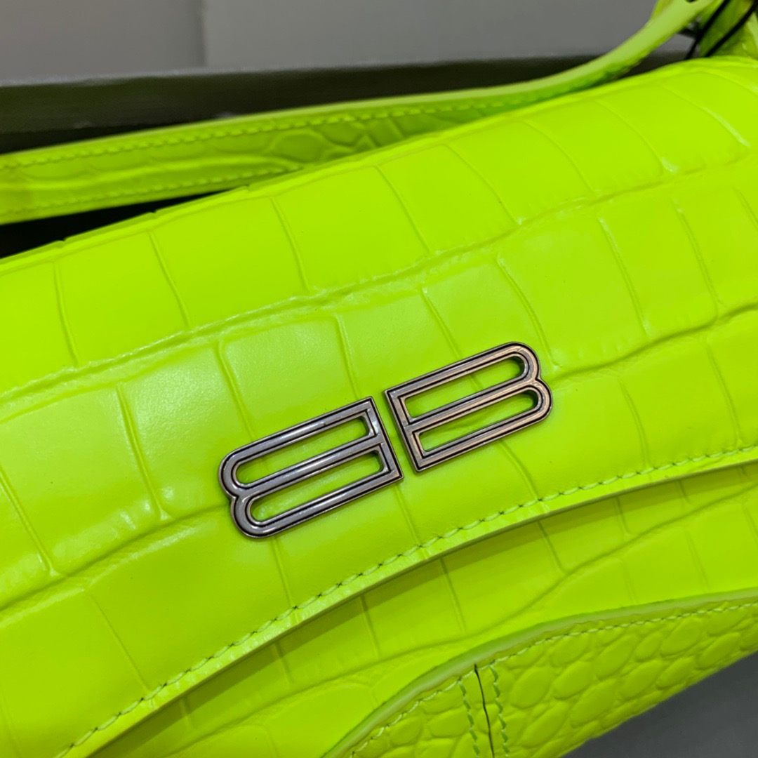 Balenciaga XX Small Flap Bag Box Green Neon, For Women, Women’s Bags 10.6in/27cm