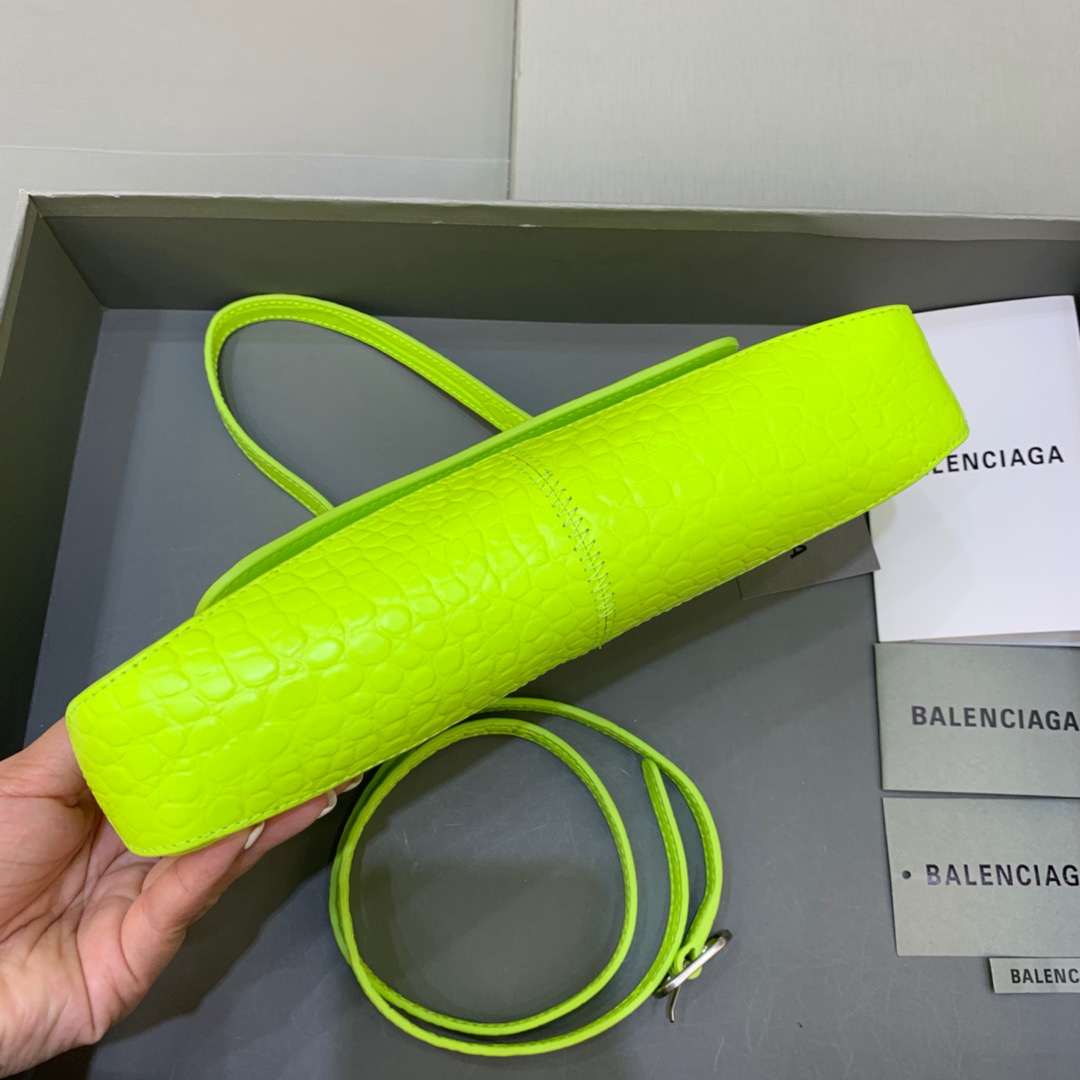 Balenciaga XX Small Flap Bag Box Green Neon, For Women, Women’s Bags 10.6in/27cm