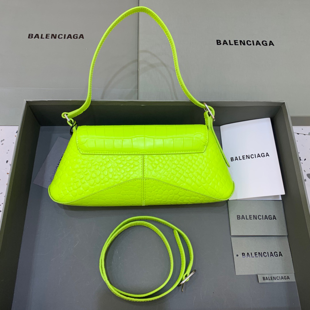Balenciaga XX Small Flap Bag Box Green Neon, For Women, Women’s Bags 10.6in/27cm
