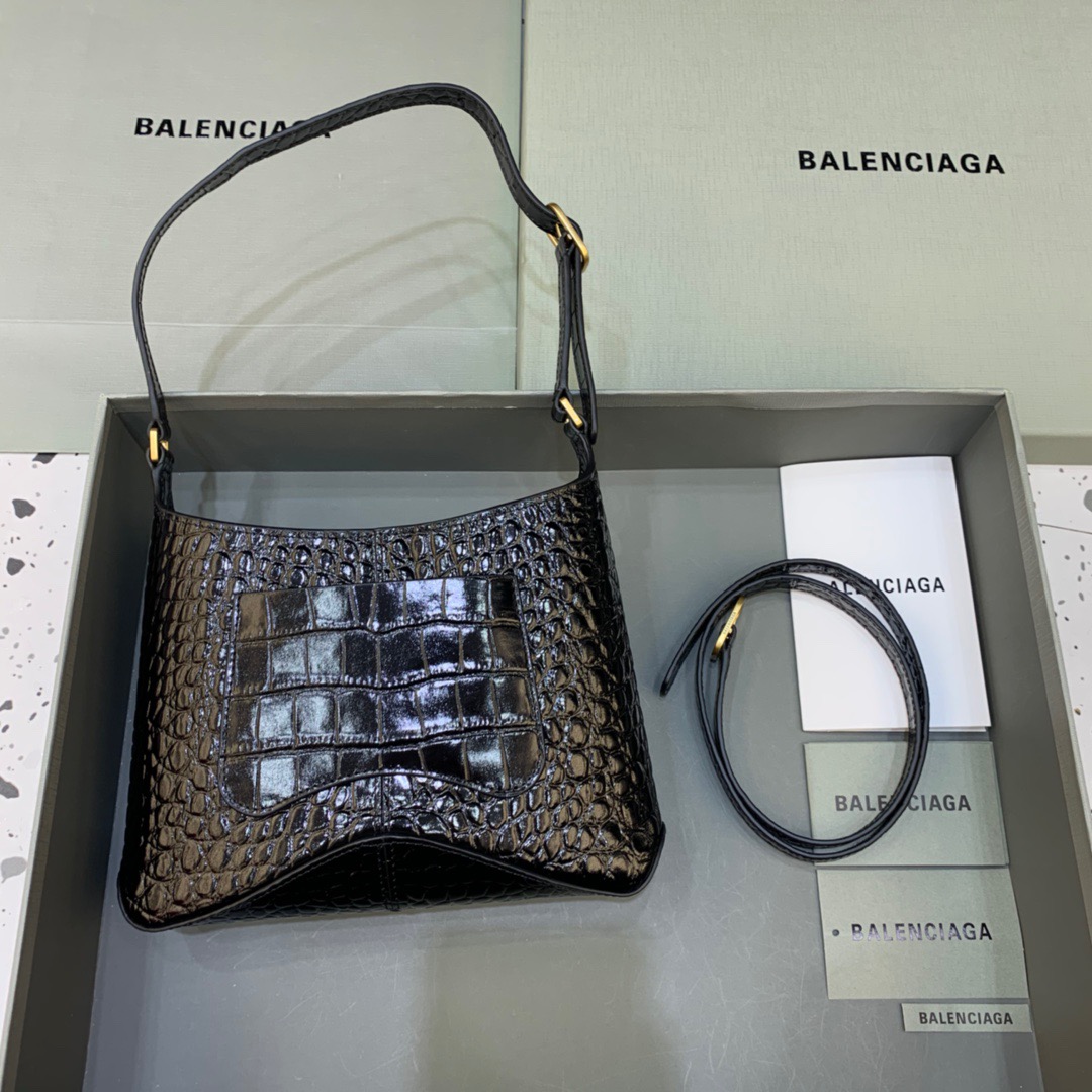 Balenciaga XX Small Hobo Bag In Black, For Women, Women’s Bags 7.8in/20cm 6955892108X1000