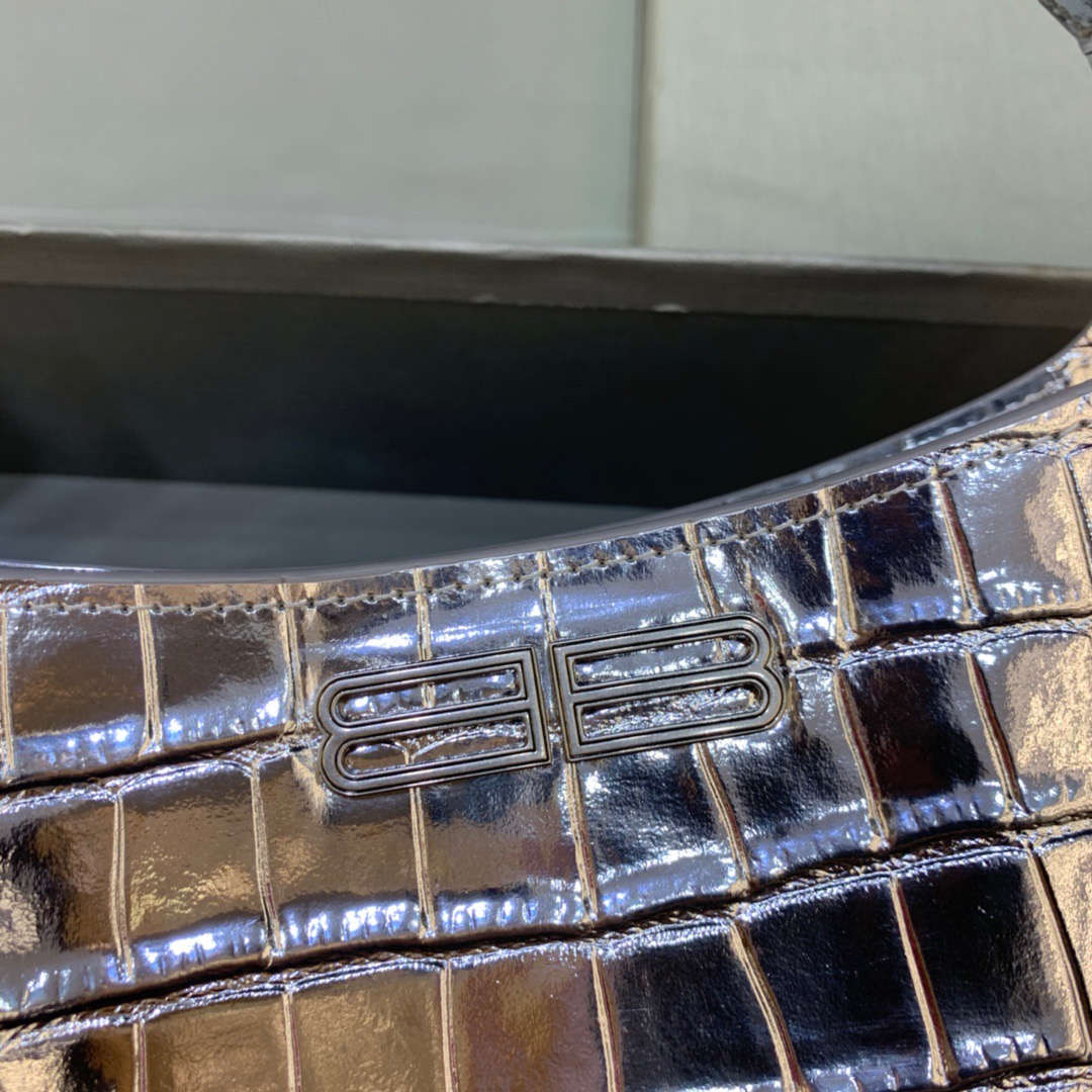 Balenciaga XX Small Hobo Bag In Silver , For Women, Women’s Bags 7.8in/20cm 6955892109E8110
