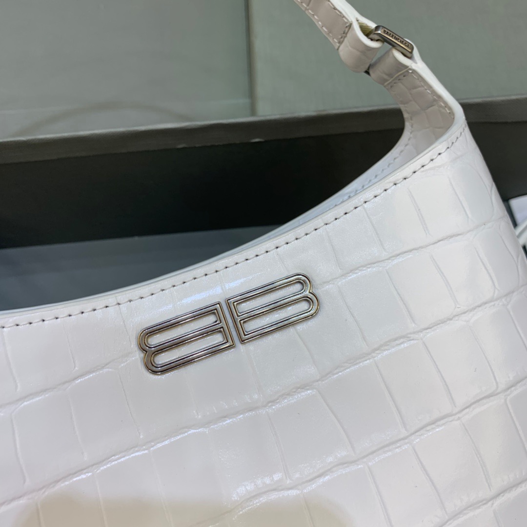 Balenciaga XX Small Hobo Bag In White, For Women, Women’s Bags 7.8in/20cm 6955892108Y9001