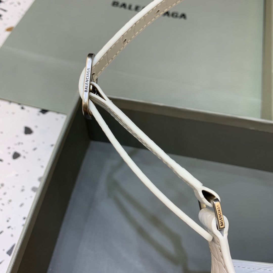 Balenciaga XX Small Hobo Bag In White, For Women, Women’s Bags 7.8in/20cm 6955892108Y9001