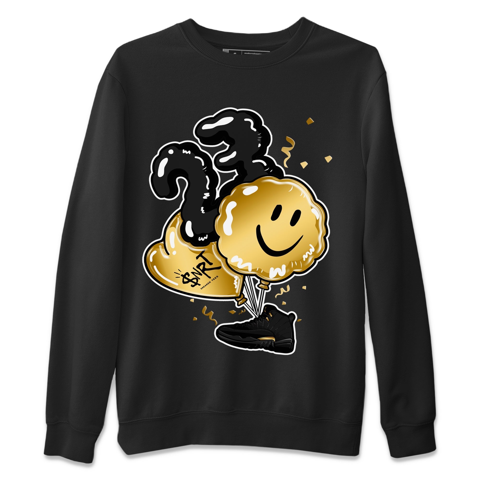 Balloon Unisex Sweater – Air Jordan 12 Black Taxi, Sneakers Matching Sweater