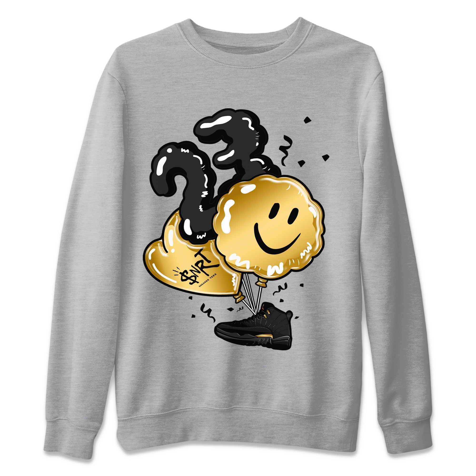 Balloon Unisex Sweater – Air Jordan 12 Black Taxi, Sneakers Matching Sweater