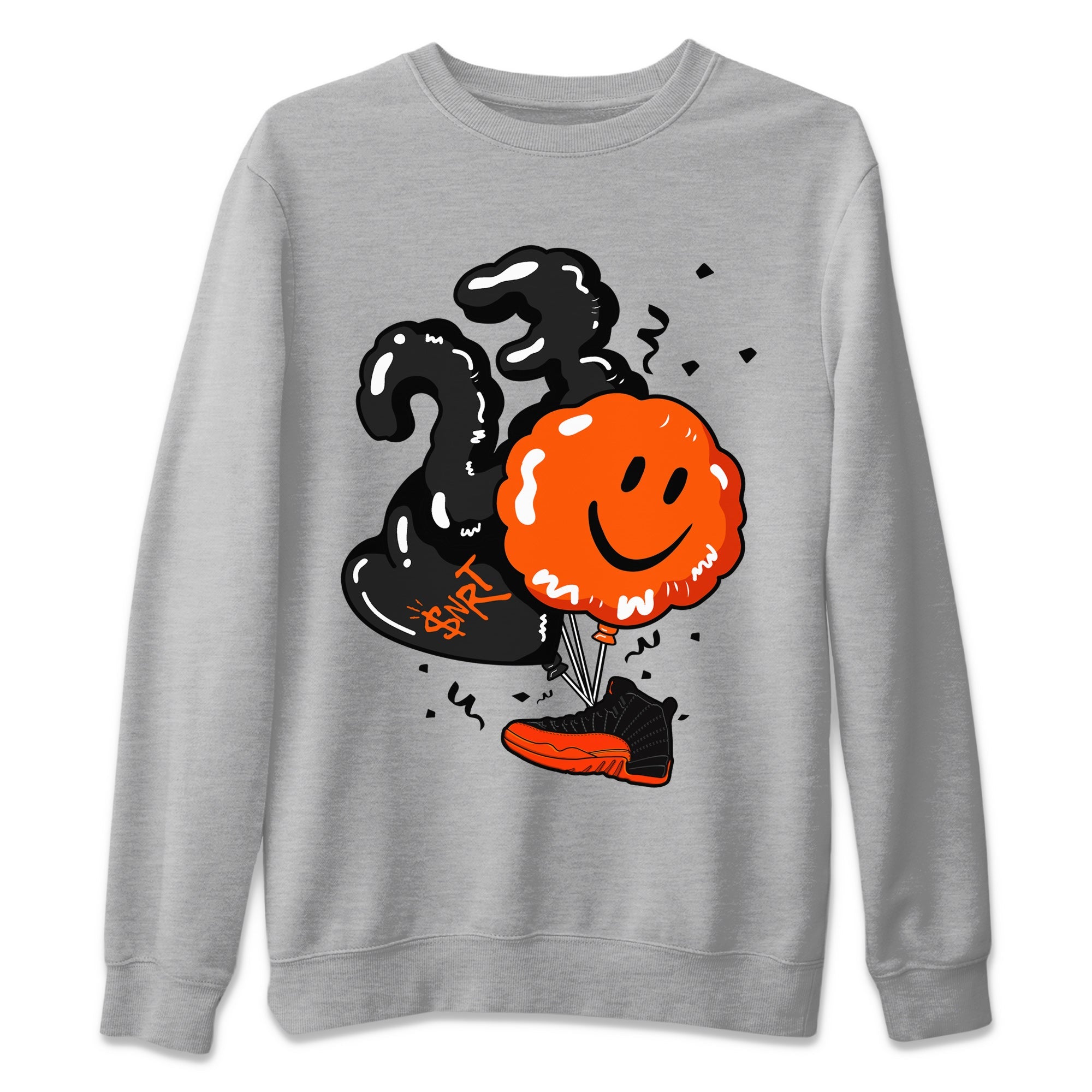 Balloon Unisex Sweater – Air Jordan 12 Brilliant Orange, Sneakers Matching Sweater