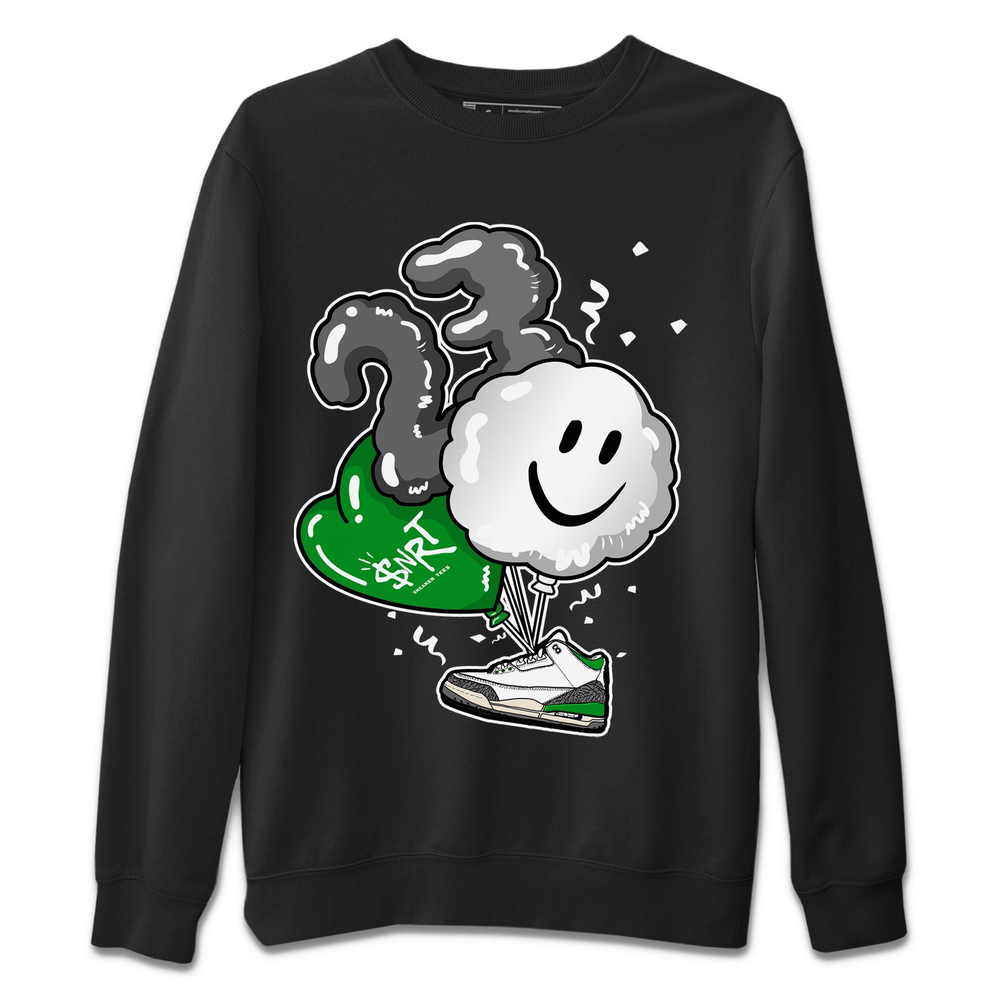 Balloon Unisex Sweater – Air Jordan 3 Lucky Green, Sneakers Matching Sweater