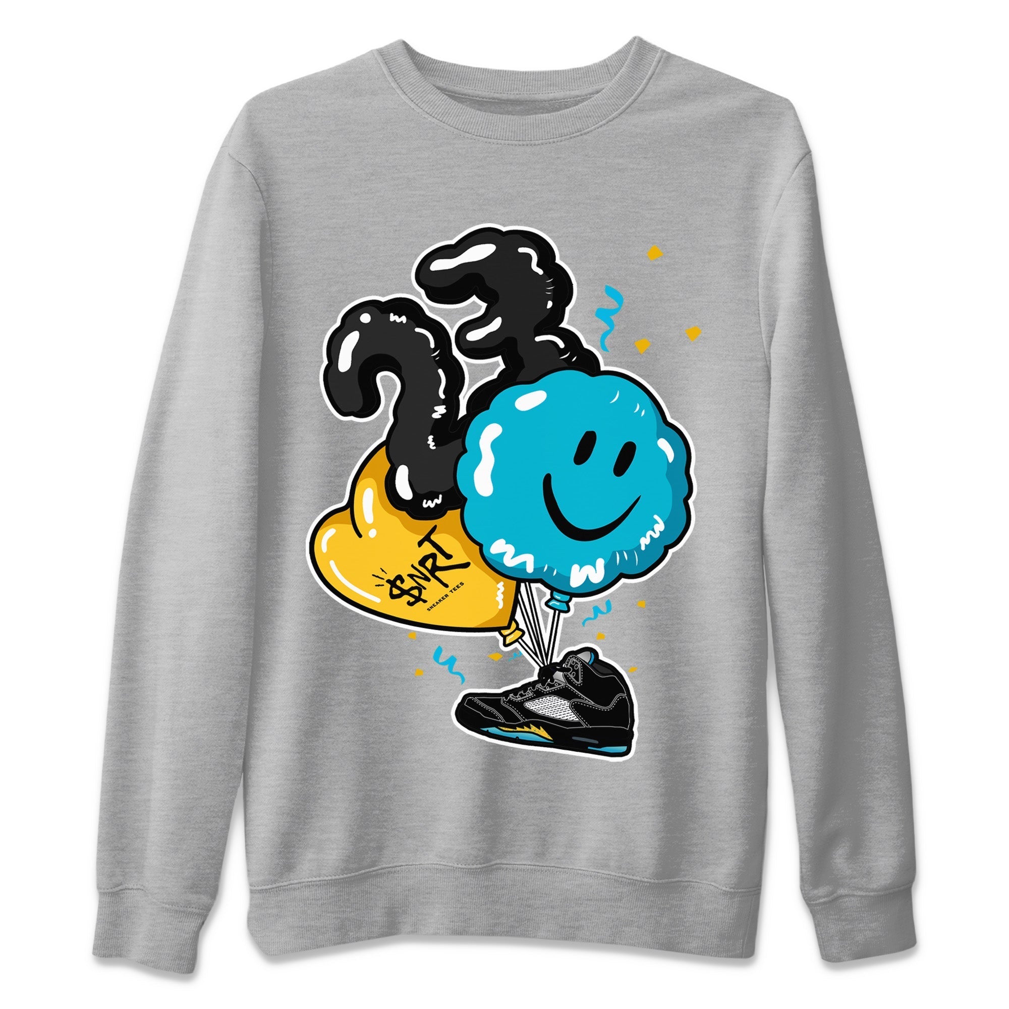 Balloon Unisex Sweater – Air Jordan 5 Aqua, Sneakers Matching Sweater