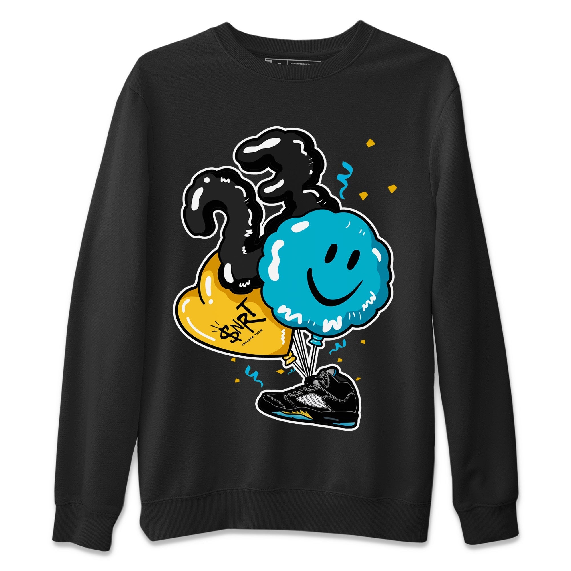 Balloon Unisex Sweater – Air Jordan 5 Aqua, Sneakers Matching Sweater