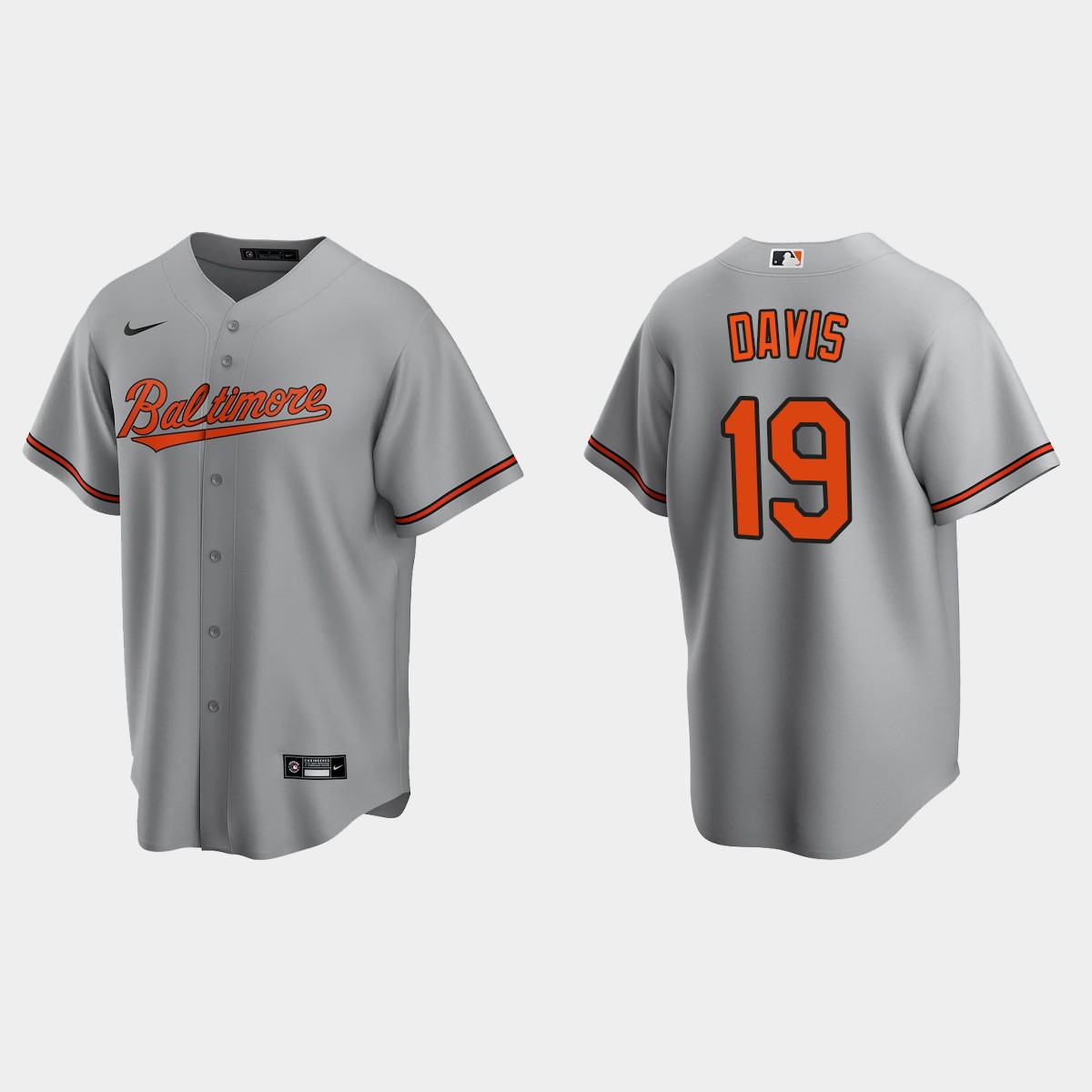 Baltimore Orioles #19 Chris Davis Gray 2020 Road Jersey