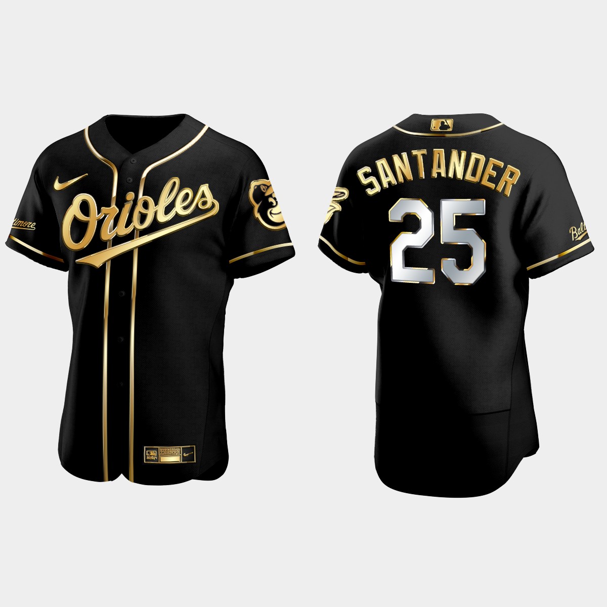 Baltimore Orioles #25 Anthony Santander Golden Edition Jersey - Black