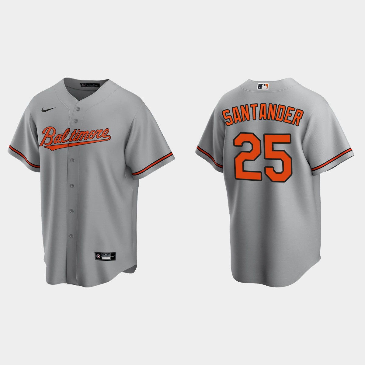 Baltimore Orioles #25 Anthony Santander Gray 2020 Road Jersey