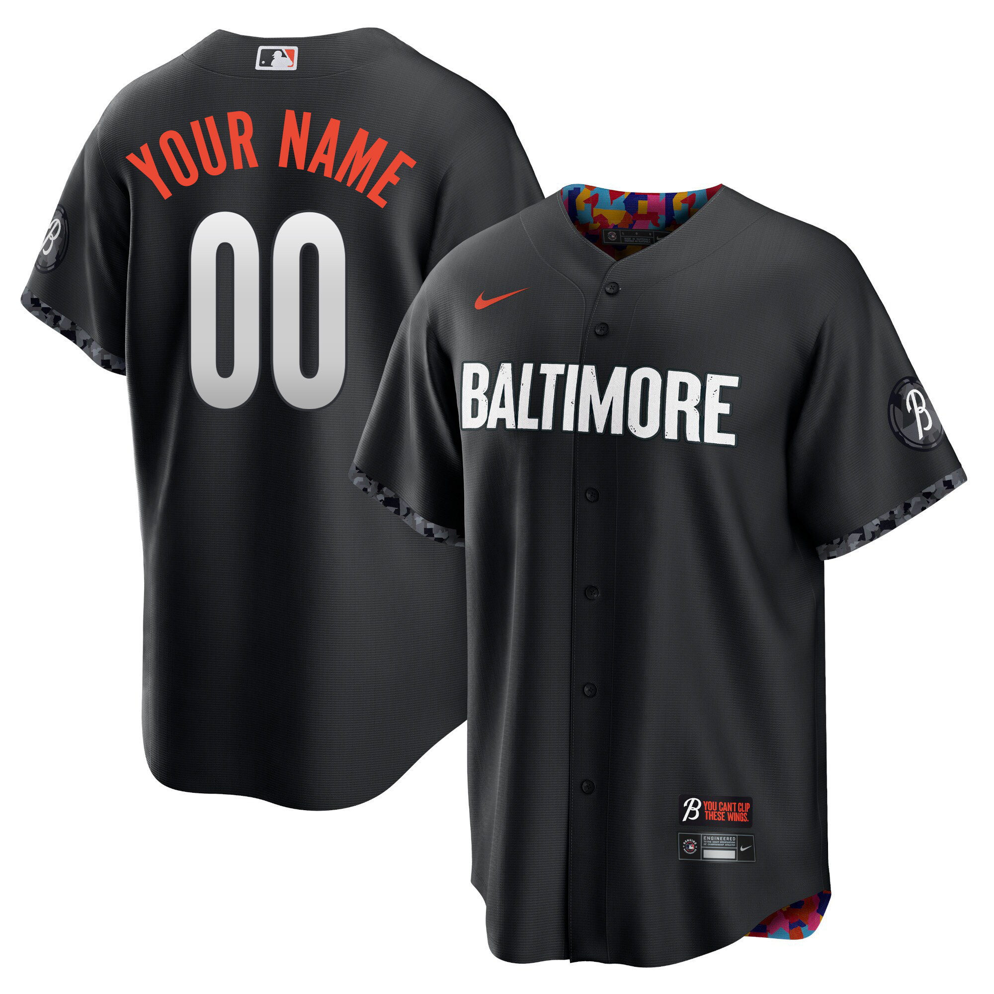 Baltimore Orioles 2023 City Connect Custom Cool Base Jersey - All Stitched