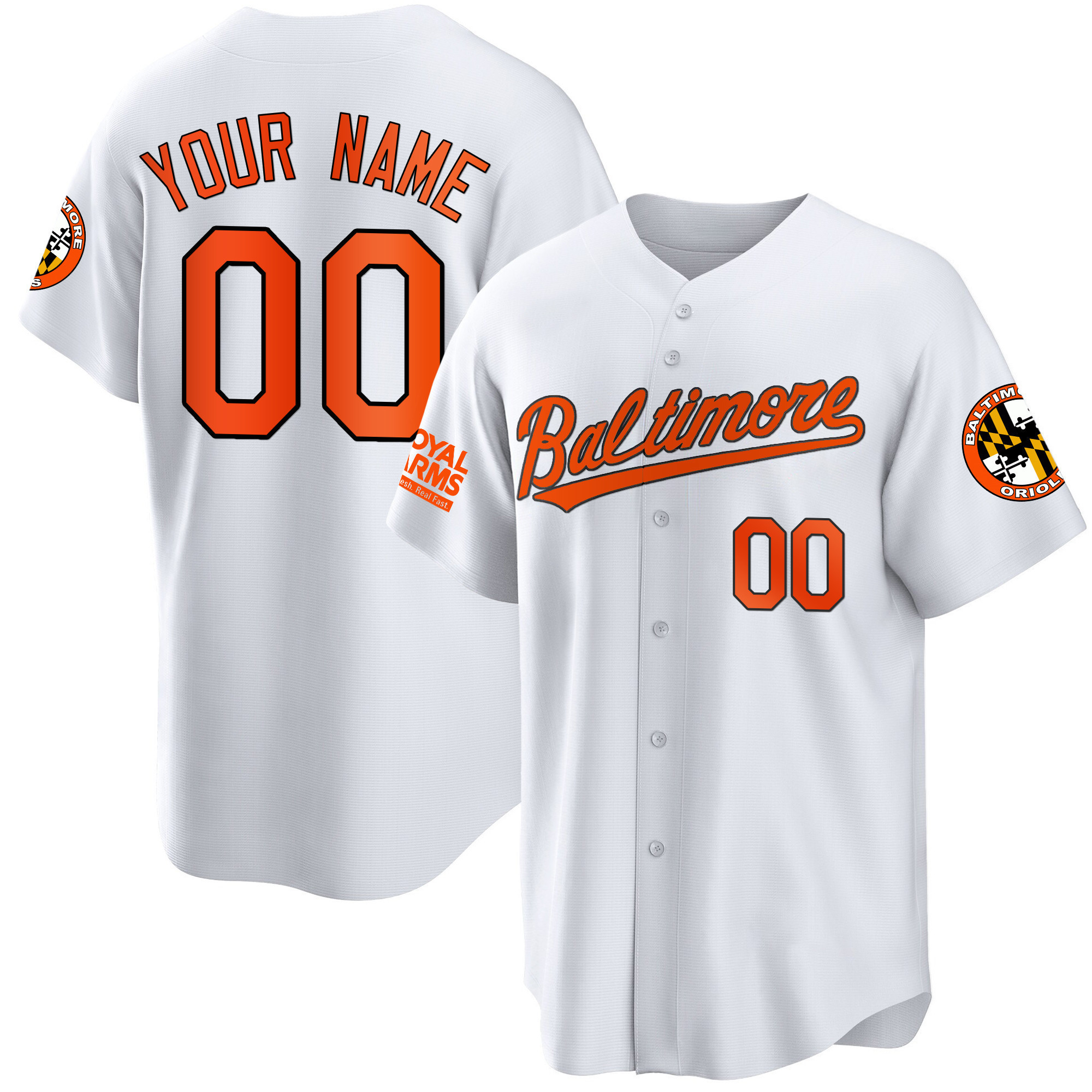 Baltimore Orioles 2023 Gold Cool Custom White Jersey - All Stitched