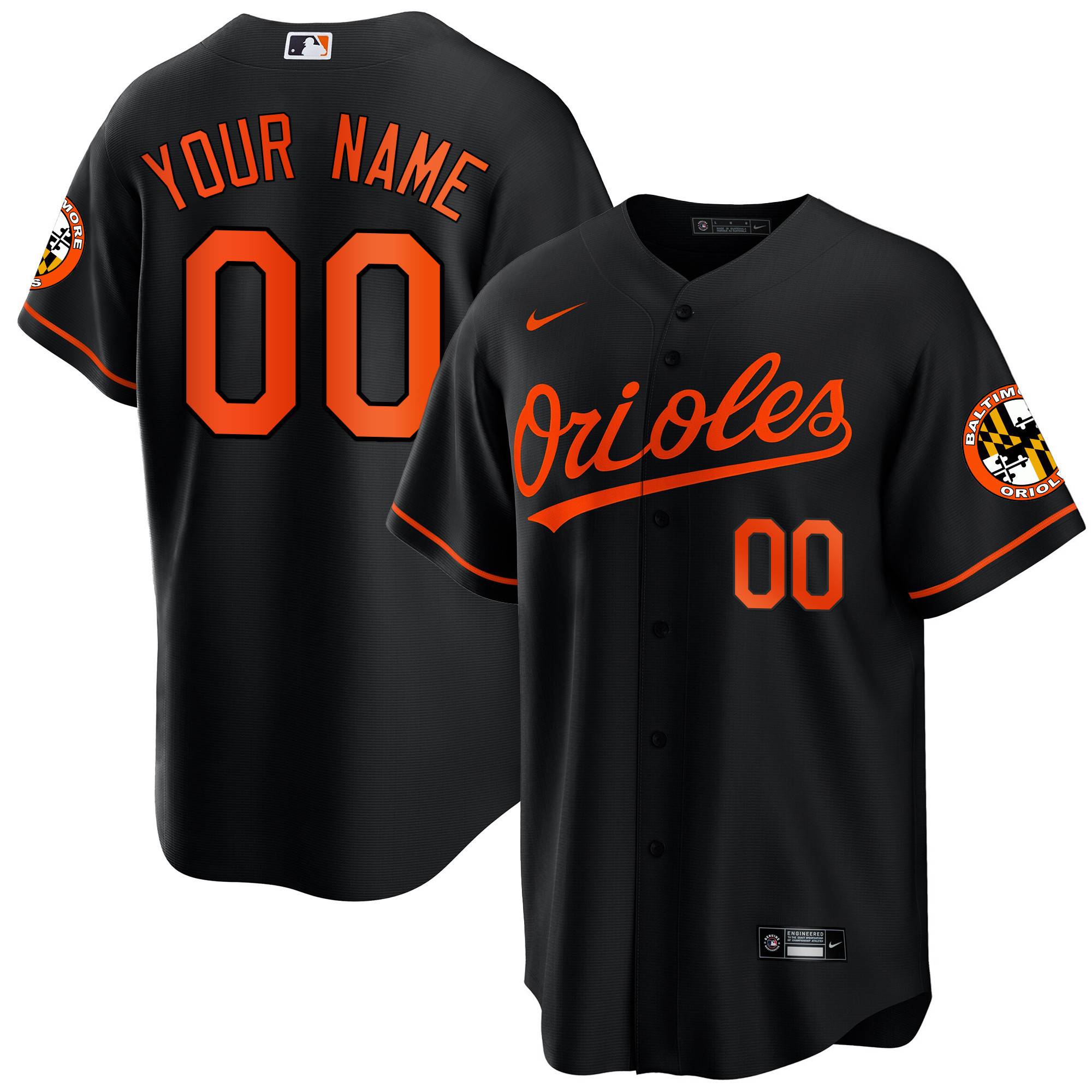 Baltimore Orioles 2023 Special Gold Cool Custom Black Jersey - All Stitched
