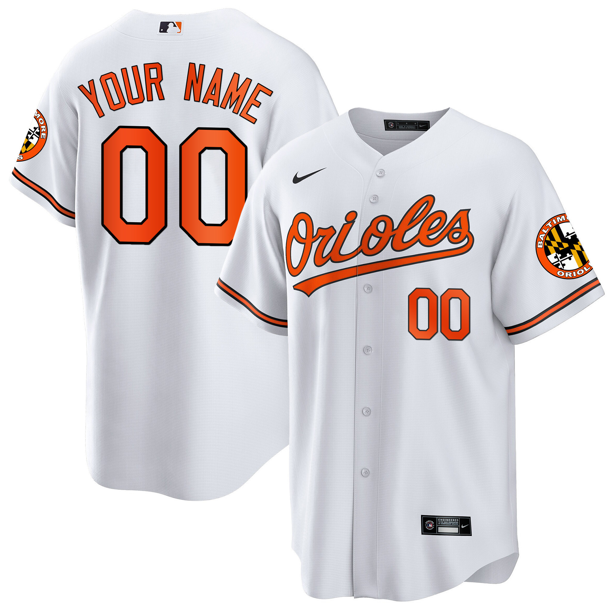 Baltimore Orioles 2023 Special Gold Cool Custom White Jersey - All Stitched