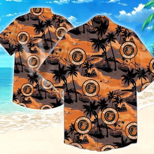 Baltimore Orioles Hawaiian Button-Up Shirt